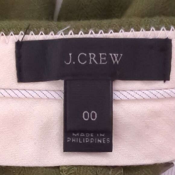 J. Crew Green Linen Bermuda Shorts - Picture 6 of 7